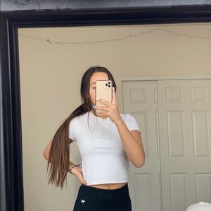 white baby phat crop top from forever 21